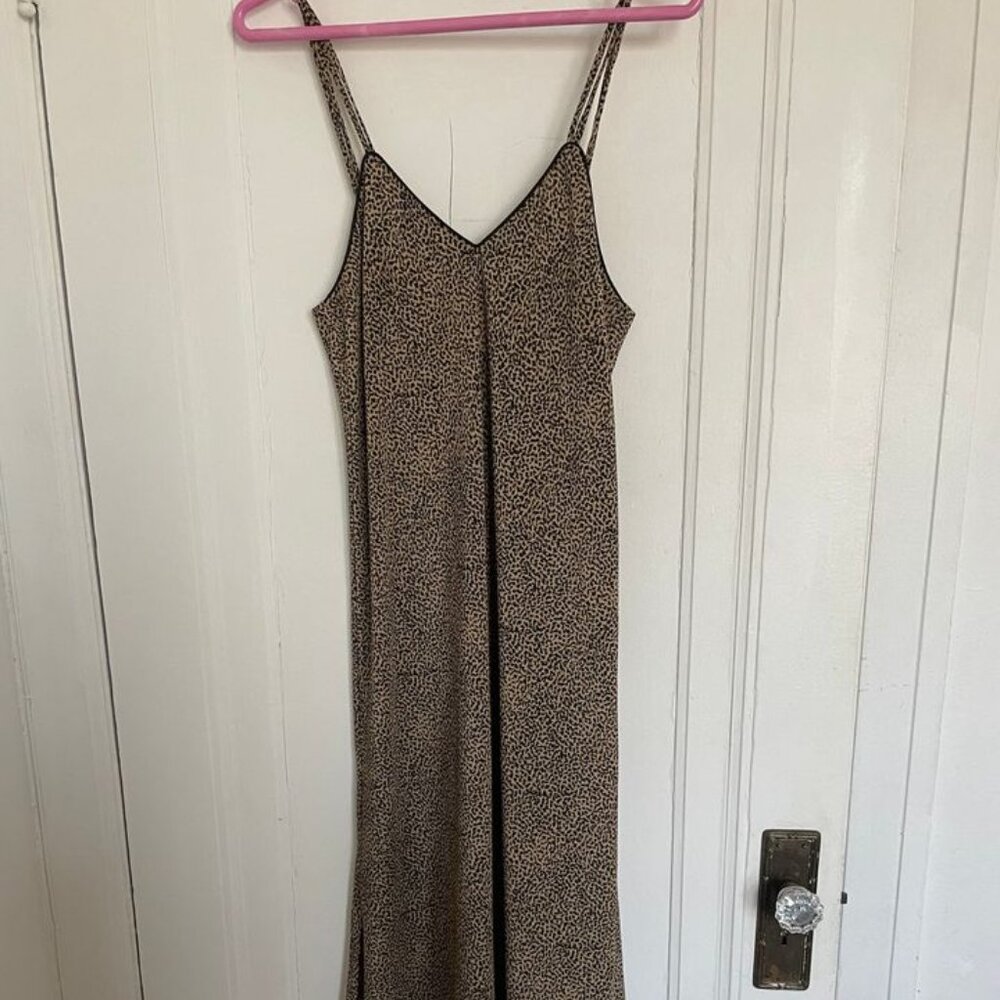 Vintage leopard print slip dress